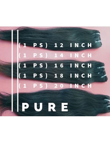 Cheveux indiens - 5 Piéces  (12"-20") Lisse